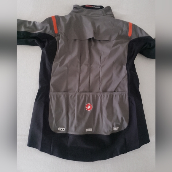 Castelli Alpha Ros women's Cycling Jacket Gray Black Orange size small NWT - Picture 3 of 16